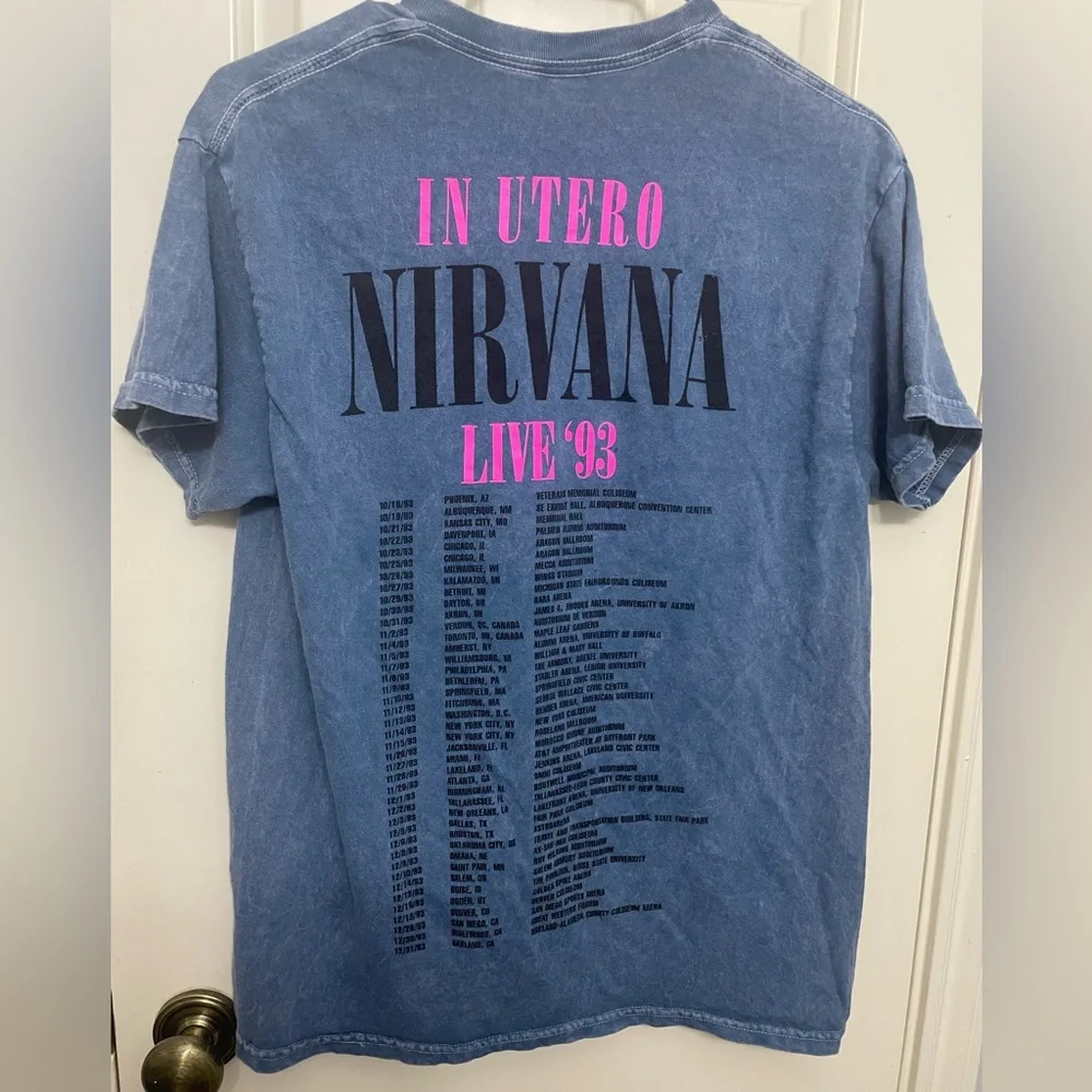 Nirvana In Utero Blue Graphic T-Shirt - Picture 2 of 4